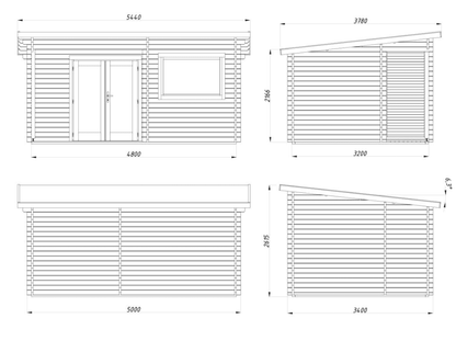 Pirts dārzam Sanija 11.5 m2 no koka - HOLDORS