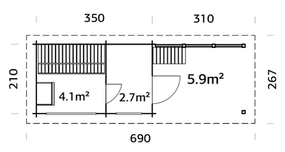 Pirts Sanija 6.8 + 5,9 m2 - HOLDORS