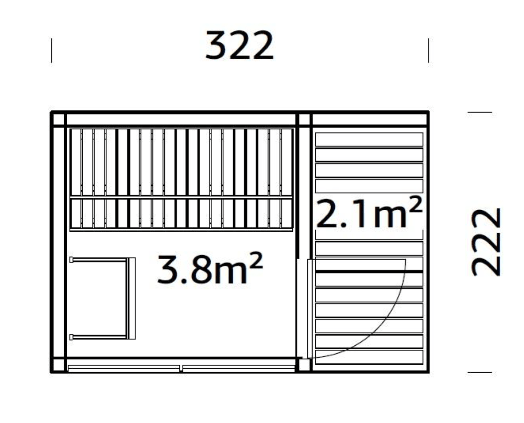 Pirts Sāra 3.8 + 2.1 m2 - HOLDORS