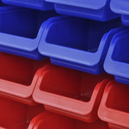 Plastmasas Kastes Garāžai 24 Gb, Liekamas Pie Sienas, Zilas,Sarkanas - HOLDORS