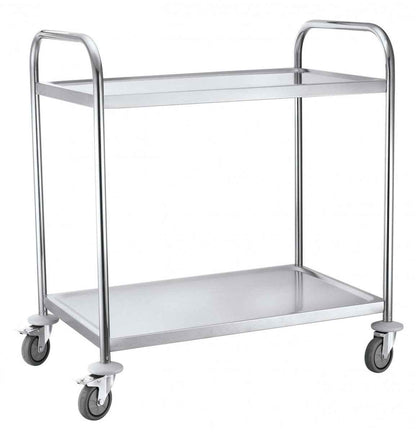 Platform trolley 2 shelf, Stainless