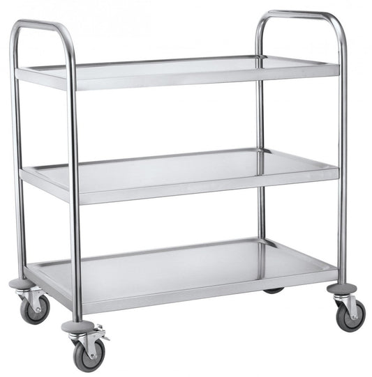 Platform trolley 3 shelf, Stainless - HOLDORS