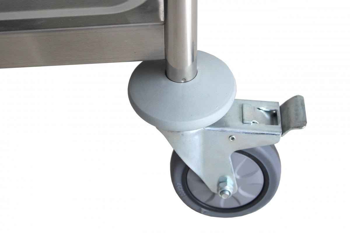 Platform trolley 3 shelf, Stainless