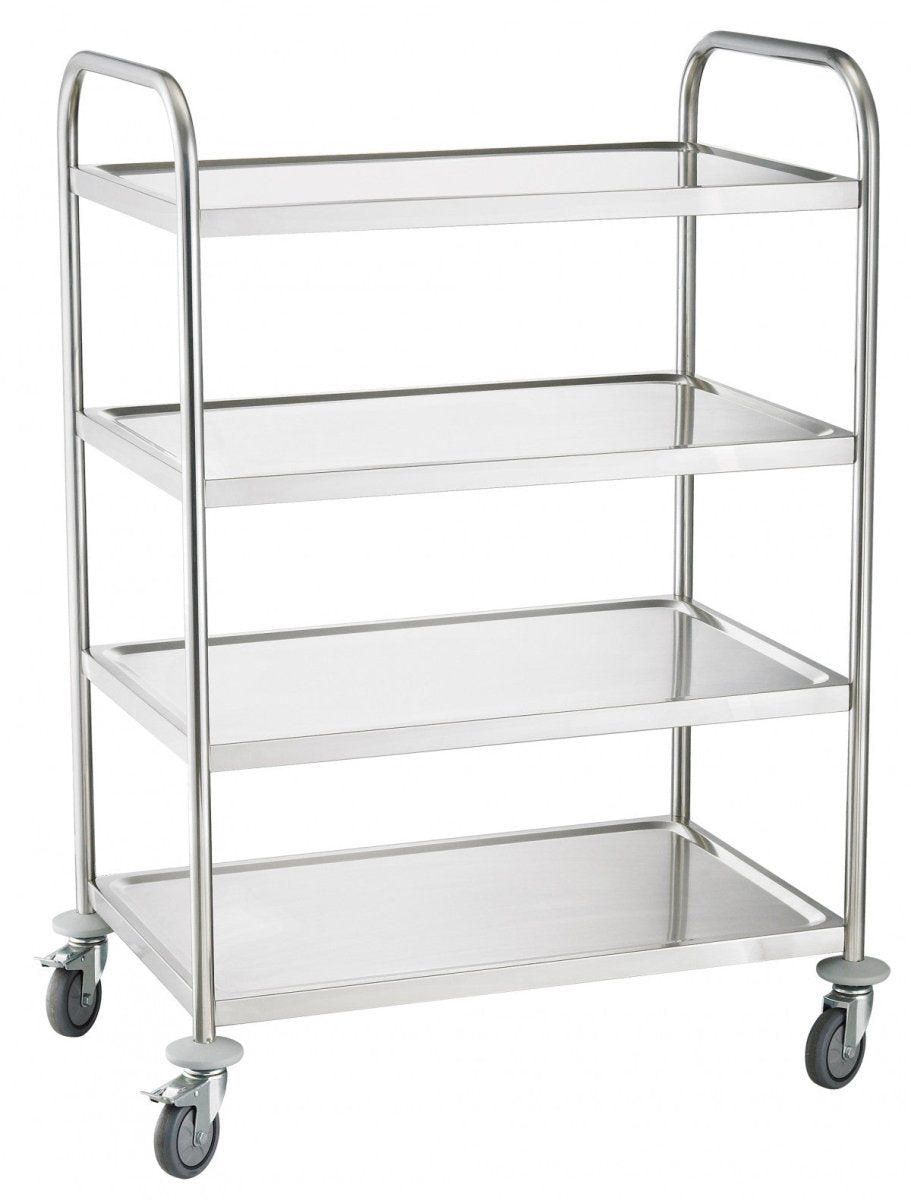 Platform trolley 4 shelf, Stainless - HOLDORS
