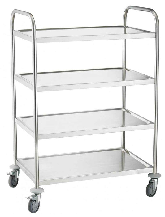 Platform trolley 4 shelf, Stainless