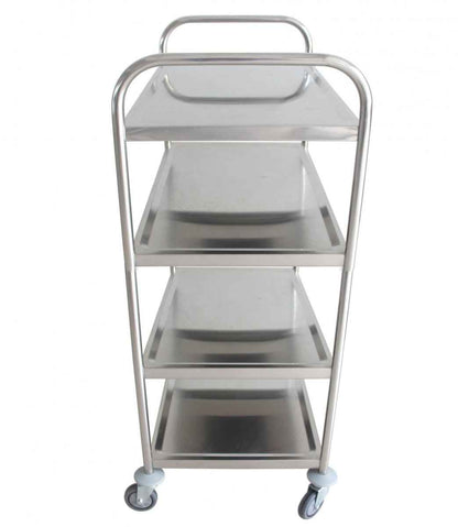 Platform trolley 4 shelf, Stainless