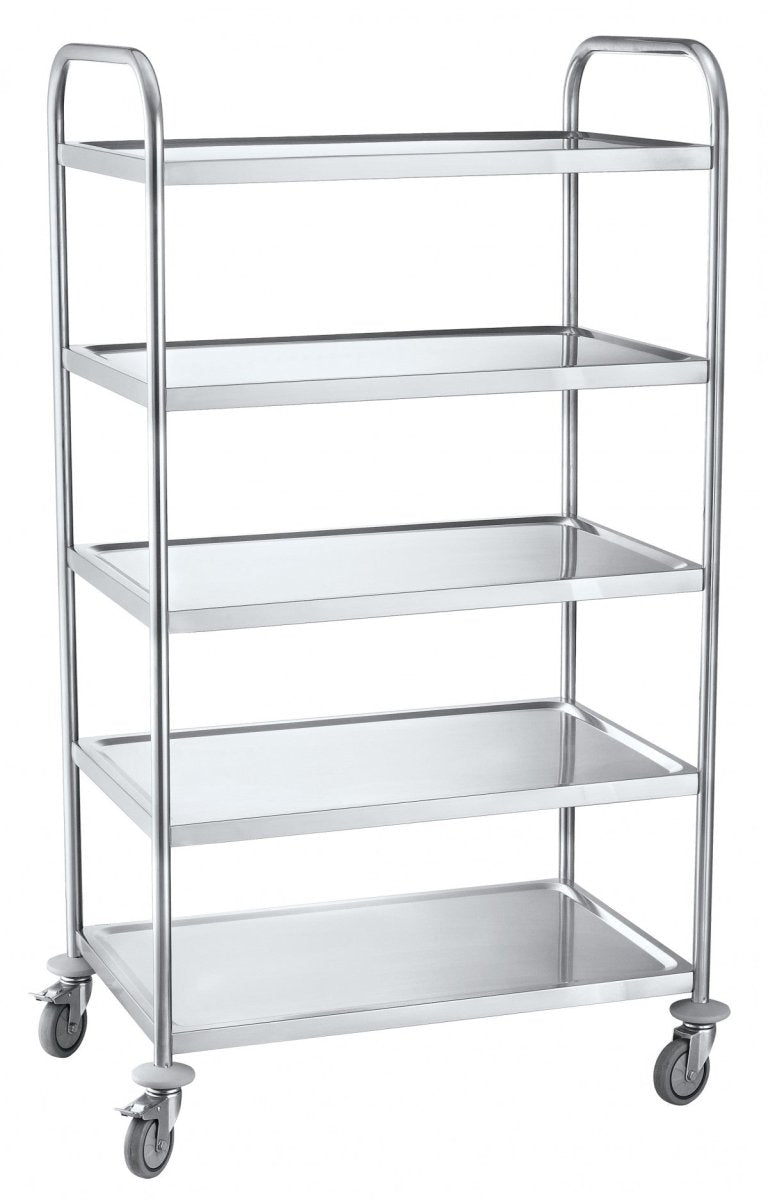 Platform trolley 5 shelf, Stainless - HOLDORS