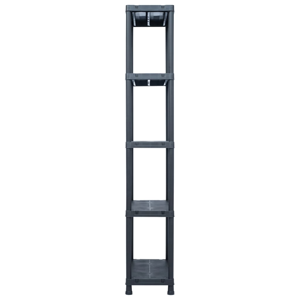 Plaukti, 5 Gab., Melni, 125 Kg, , Plastmasa - HOLDORS