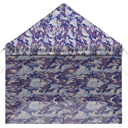 Pop-Up Paviljons Ar 4 Sienām 2,95 X 4,1 M Zila Kamuflāža - HOLDORS