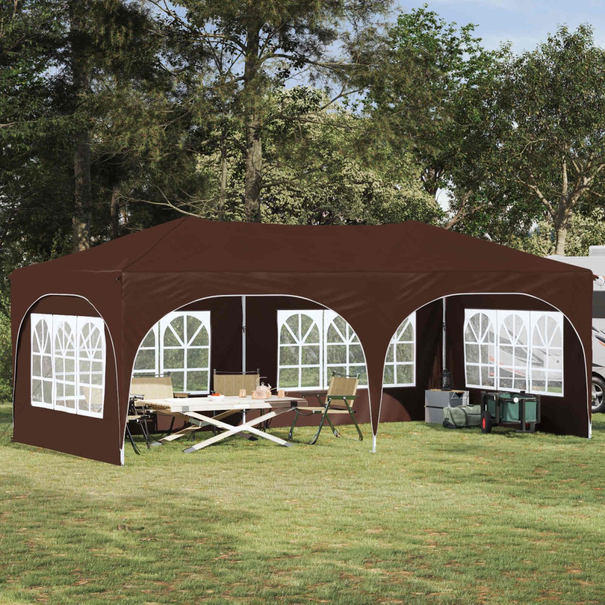 Pop-Up Svinību Teltis 575 X 288 X 245 Cm Oksforda Audums - HOLDORS