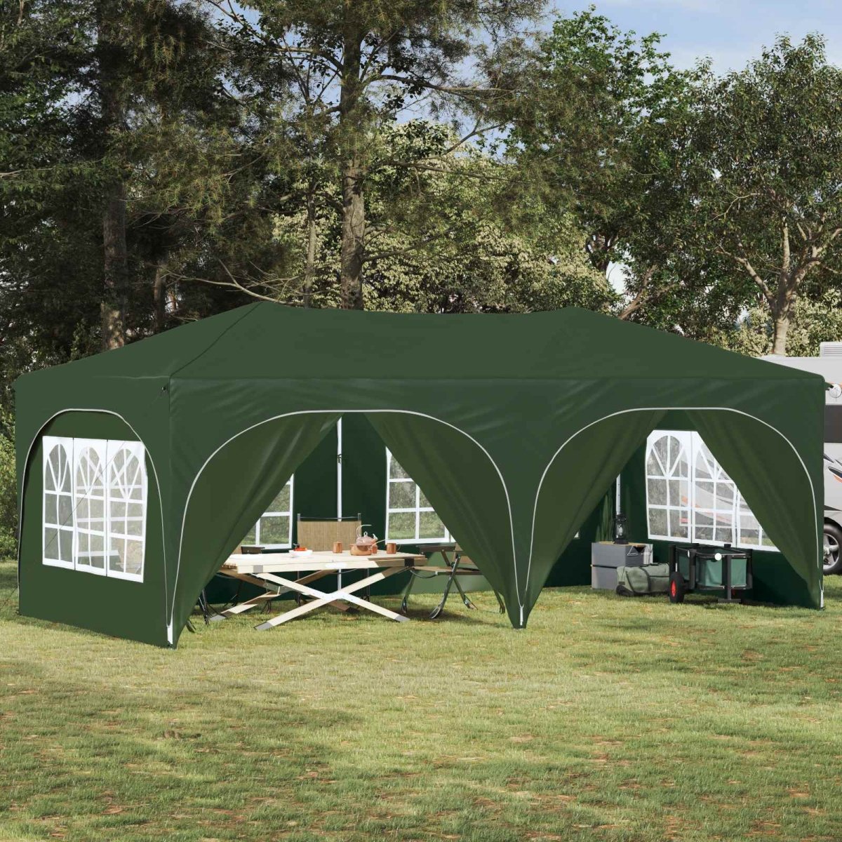 Pop-Up Svinību Teltis 575 X 288 X 245 Cm Oksforda Audums - HOLDORS