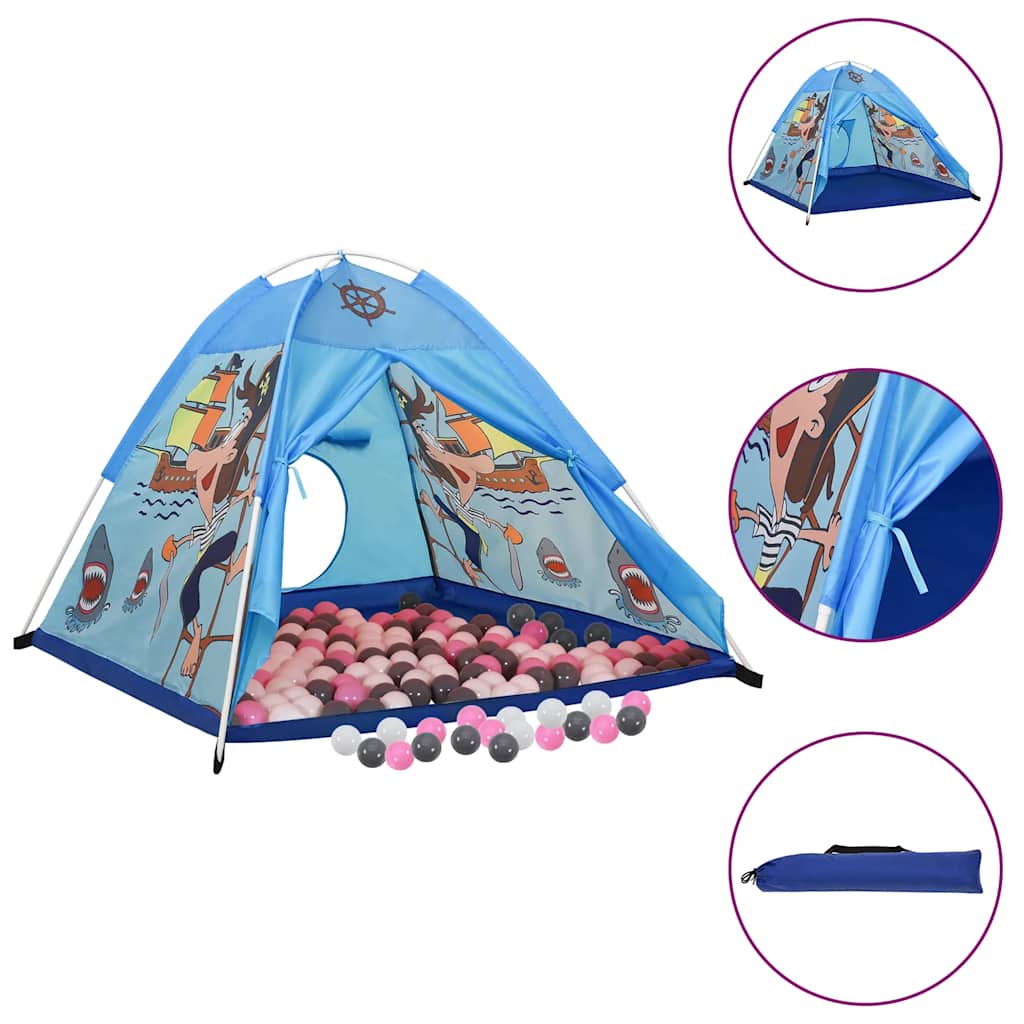 Rotaļu Telts Ar 250 Bumbiņām, 120X120X90 Cm, Zila - HOLDORS