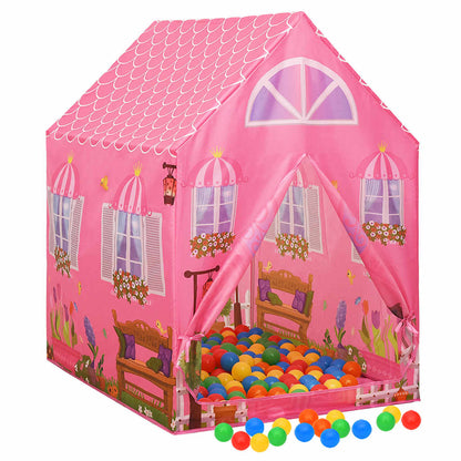 Rotaļu Telts Ar 250 Bumbiņām, 69X94X104 Cm, Rozā - HOLDORS
