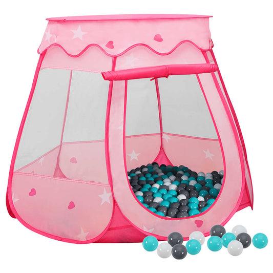 Rotaļu Telts Ar 250 Bumbiņām, Rozā, 102X102X82 Cm - HOLDORS