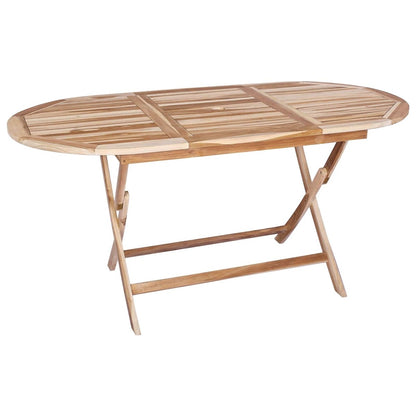 Saliekamais Dārza Galds Dabiska 160 X 80 X 76 Cm - HOLDORS