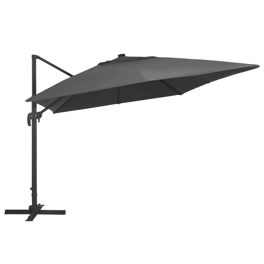 Saulessargs Ar Led Un Alumīnija Kātu, 400X300Cm, Antracītpelēks - HOLDORS