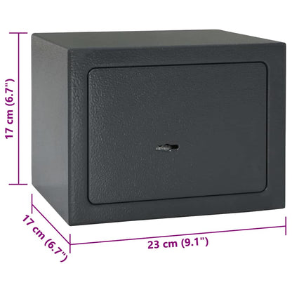 Seifs Ar Slēdzeni Tumši Pelēka 23 X 17 X 17 Cm Tērauds - HOLDORS