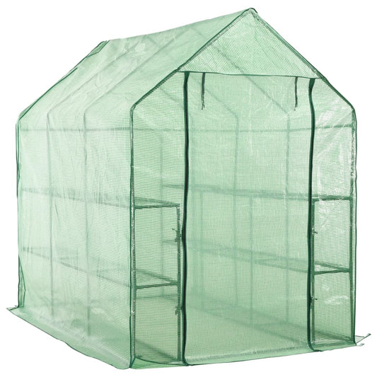 Siltumnīca Ar 12 Plauktiem, Tērauds, 143X214X196 Cm - HOLDORS