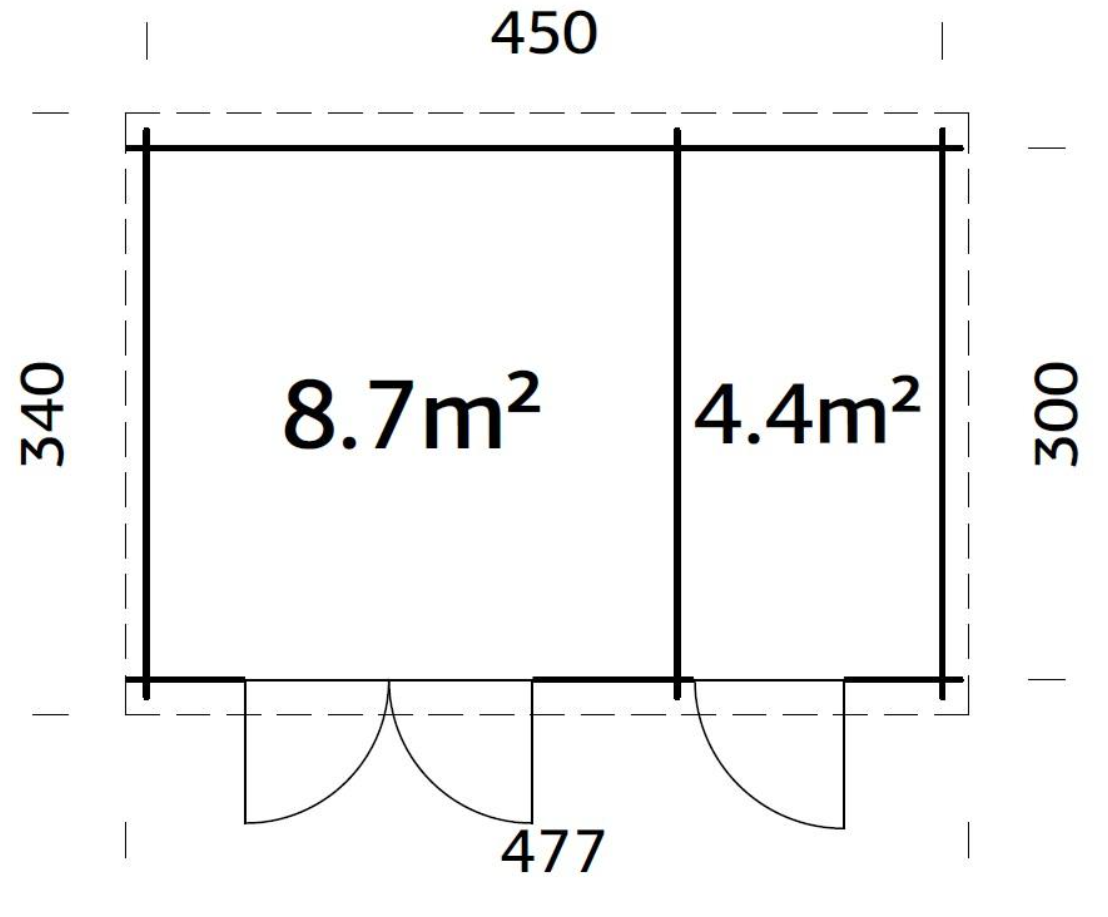 Šķūnis dārzam Elīna 13.1 m²