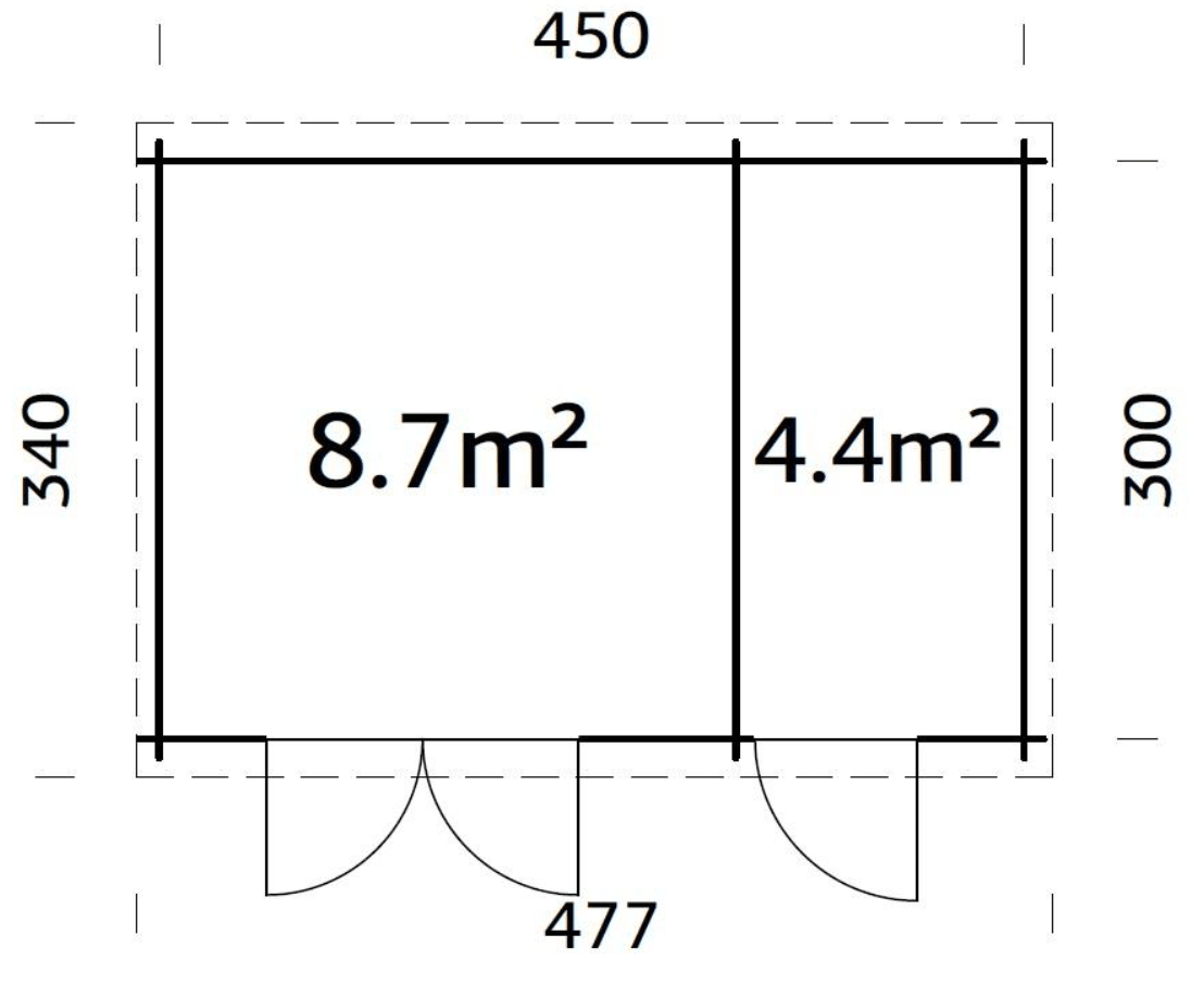 Šķūnis dārzam Elīna 13.1 m² - HOLDORS