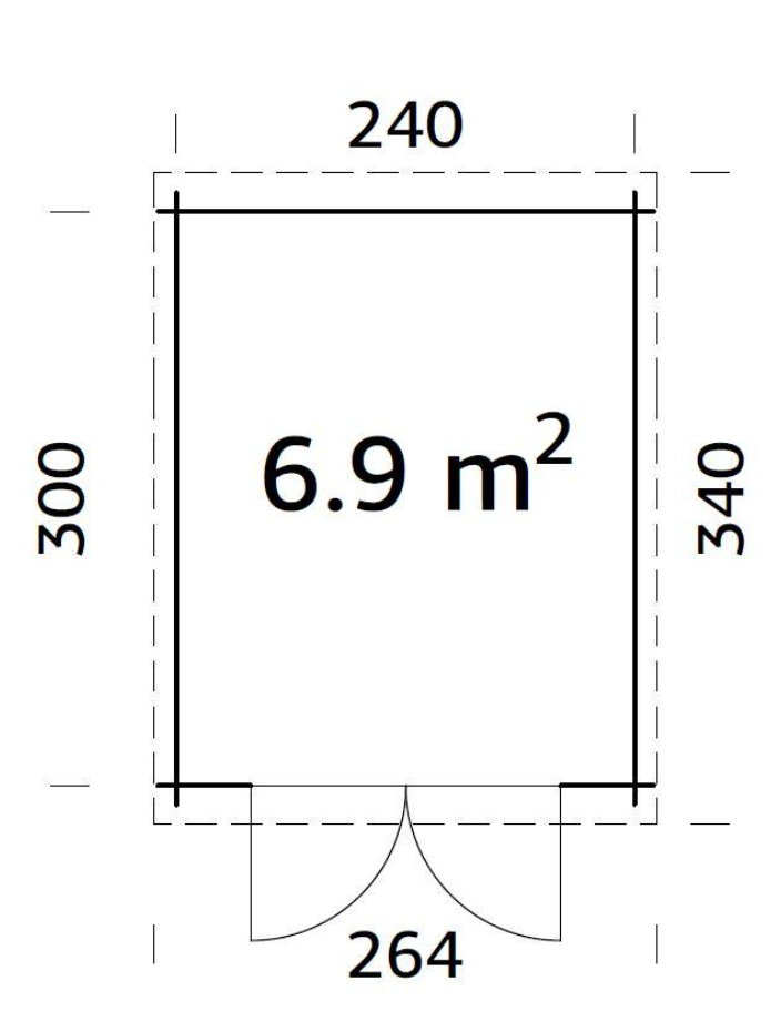 Šķūnis dārzam Elīna 6.9 m²