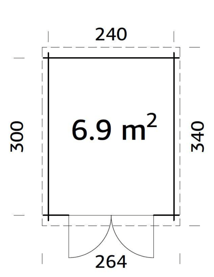 Šķūnis dārzam Elīna 6.9 m² - HOLDORS