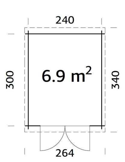 Šķūnis dārzam Elīna 6.9 m² - HOLDORS