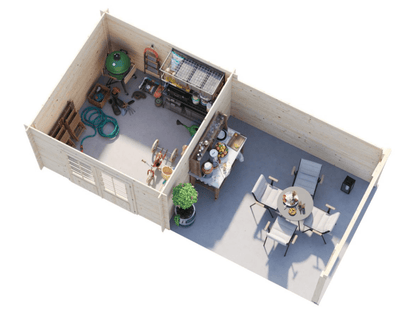 Šķūnis dārzam Elīna 8.7 + 10.0 m² - HOLDORS