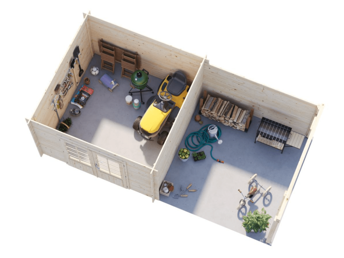 Šķūnis dārzam Elīna 8.7 + 8.2 m² - HOLDORS