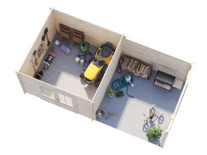 Šķūnis dārzam Elīna 8.7 + 8.2 m² - HOLDORS