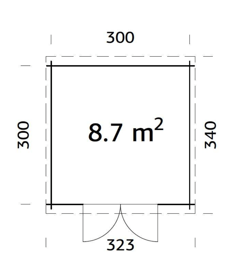 Šķūnis dārzam Elīna 8.7 m² - HOLDORS