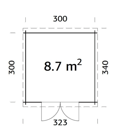 Šķūnis dārzam Elīna 8.7 m² - HOLDORS