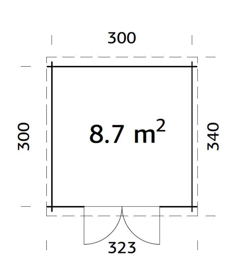 Šķūnis dārzam Elīna 8.7 m²