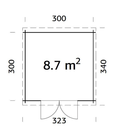 Šķūnis dārzam Elīna 8.7 m²