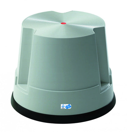 Step stool, plastic, 1 step, grey - HOLDORS
