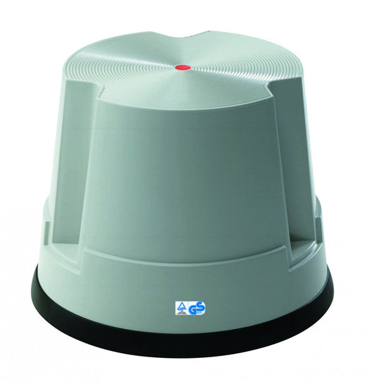 Step stool, plastic, 1 step, grey - HOLDORS