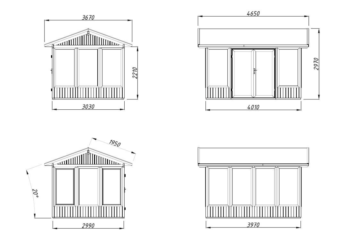 Stikla māja Isabella 10.9 m²