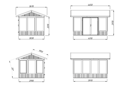 Stikla māja Isabella 10.9 m²