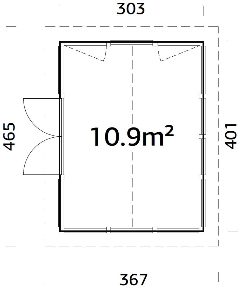 Stikla māja Isabella 10.9 m²