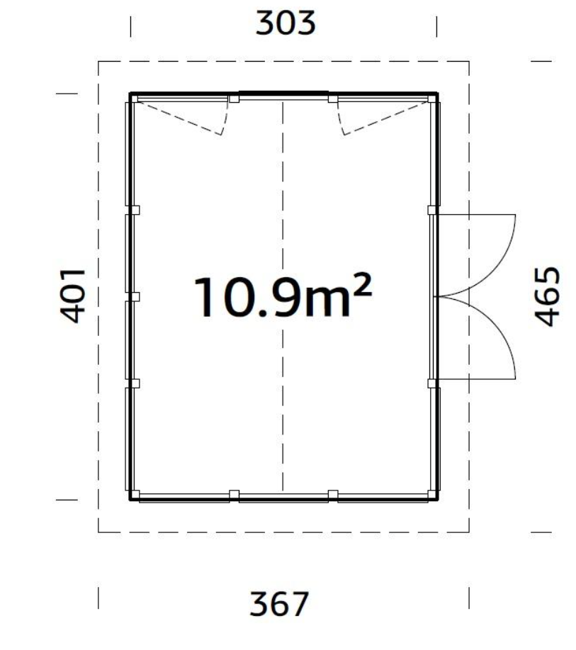Stikla māja Isabella 10.9 m²