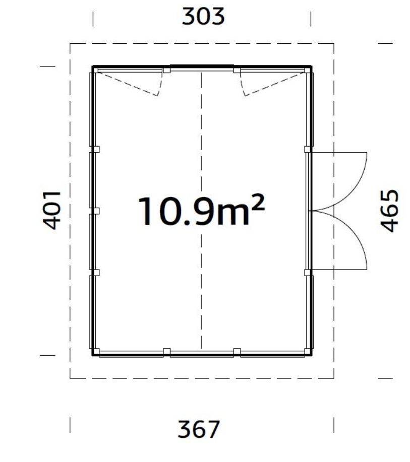 Stikla māja Isabella 10.9 m² - HOLDORS