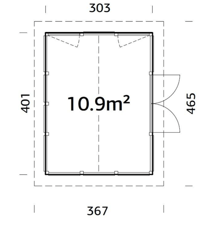 Stikla māja Isabella 10.9 m² - HOLDORS