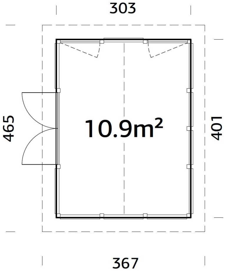 Stikla māja Isabella 10.9 m² - HOLDORS