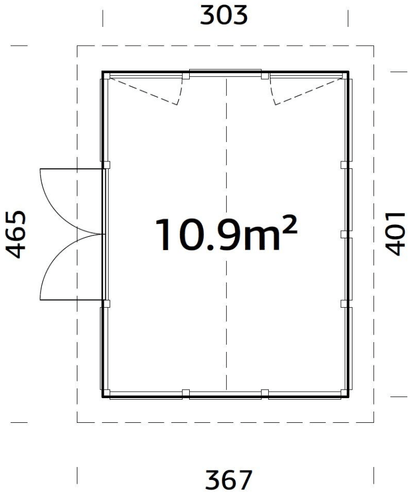 Stikla māja Isabella 10.9 m² - HOLDORS