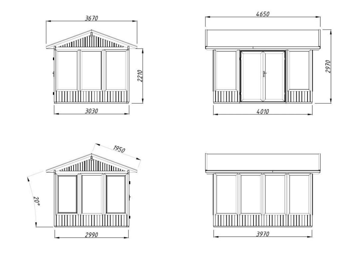 Stikla māja Isabella 10.9 m² - HOLDORS