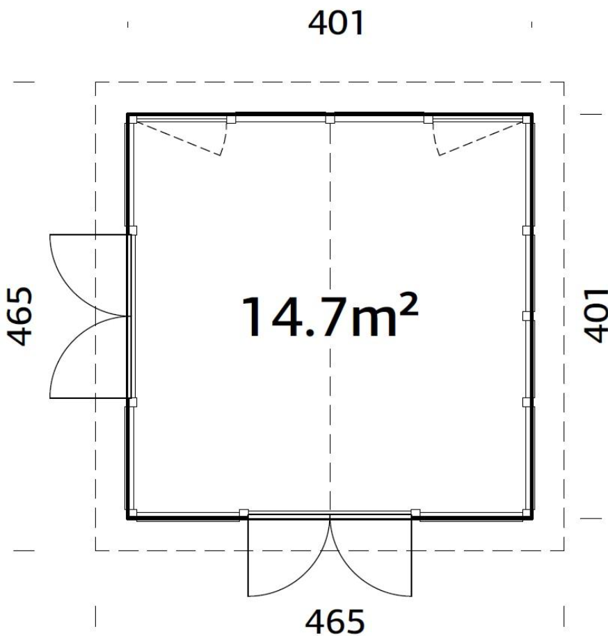 Stikla māja Isabella 14.7m²