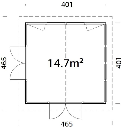 Stikla māja Isabella 14.7m²