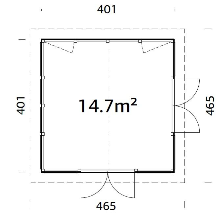 Stikla māja Isabella 14.7m²