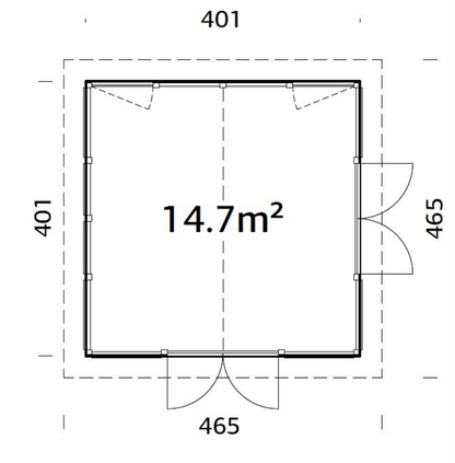 Stikla māja Isabella 14.7m²