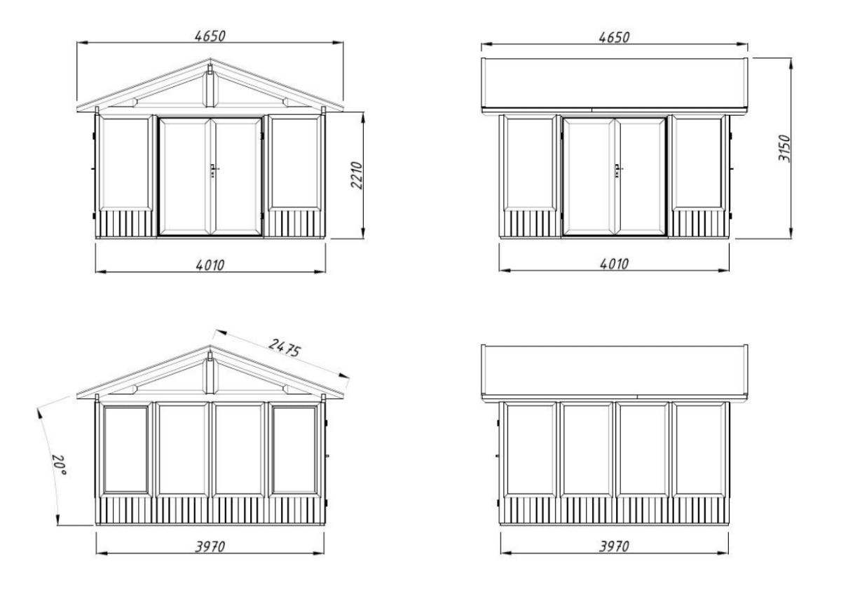 Stikla māja Isabella 14.7m² - HOLDORS